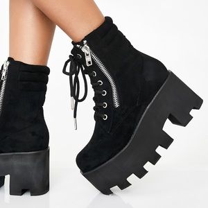 Dolls Kill Current Mood Black Greenpoint Platform Boots